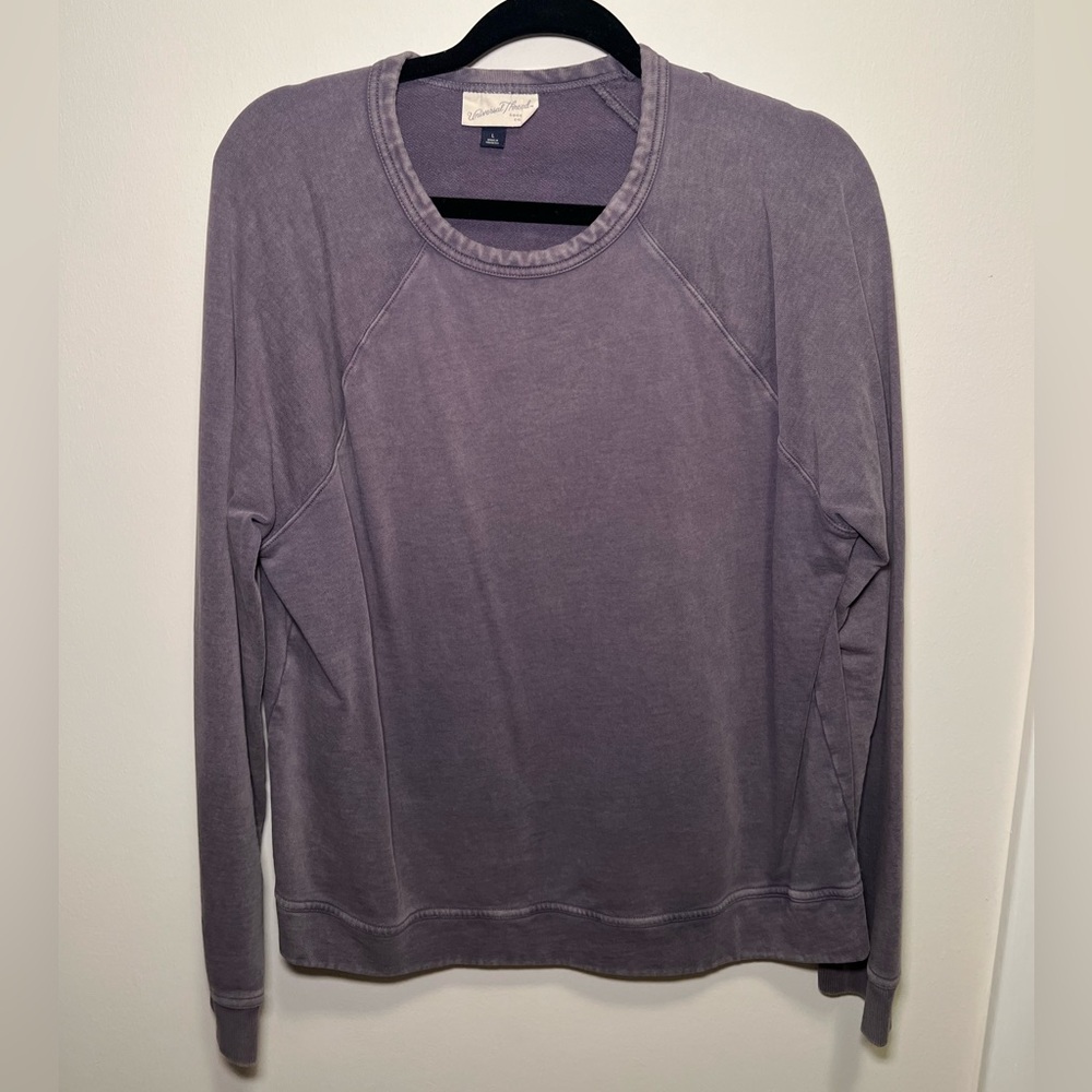 Womens Blue Long Sleeve Sweatshirt